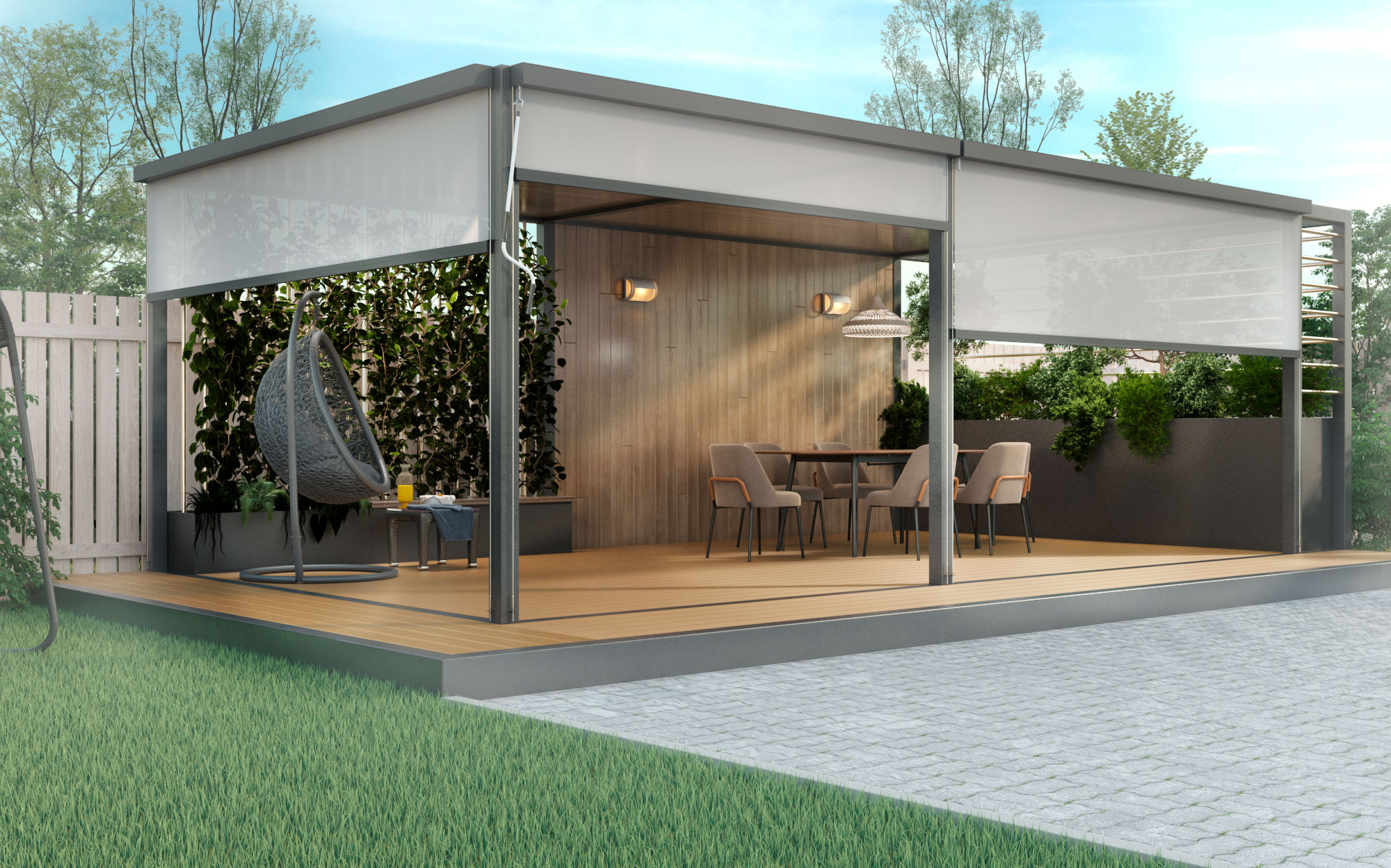 ZIP системы для террасы и веранды. Виды и преимущества