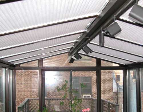 ШТОРЫ ГОФРЕ С ЭЛЕКТРОПРИВОДОМ НА ПОТОЛОЧНЫЕ ОКНА (ДО 90°)
