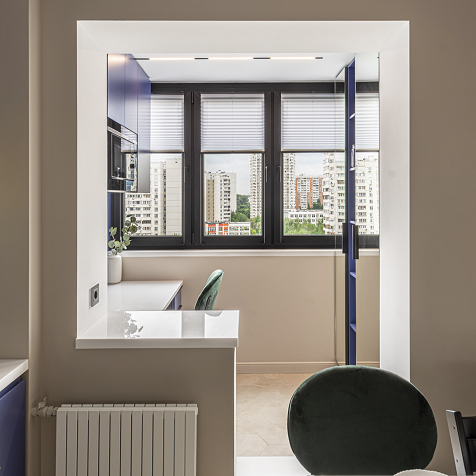 Шторы плисcе для лоджии