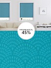 Рулонная штора FixLine EFFECT 55 см, бирюзовый