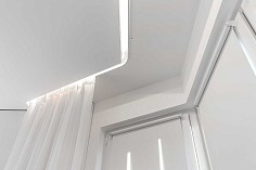 Рулонные шторы mini на моторе с тканью Омега FR BLACK-OUT 