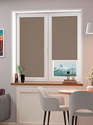 Рулонная штора FixLine BASIC Black-Out 40 см, св.коричневый