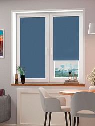 Рулонная штора FixLine BASIC Black-Out 40 см, синий