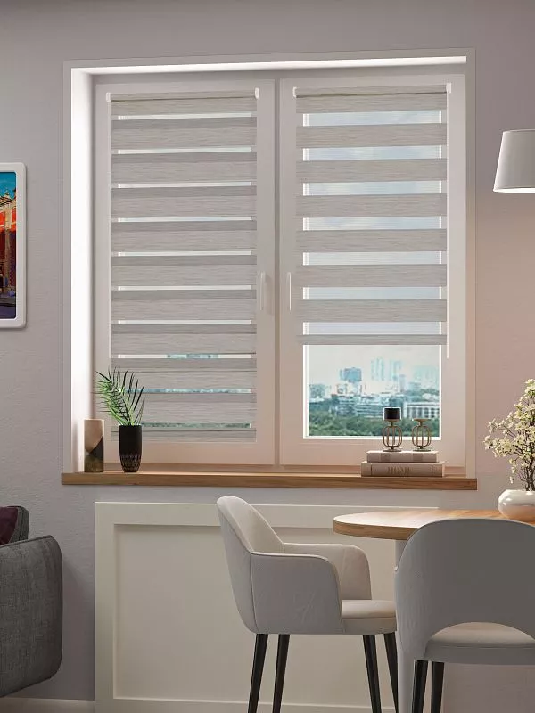 Рулонная штора зебра  FixLine VEGAS